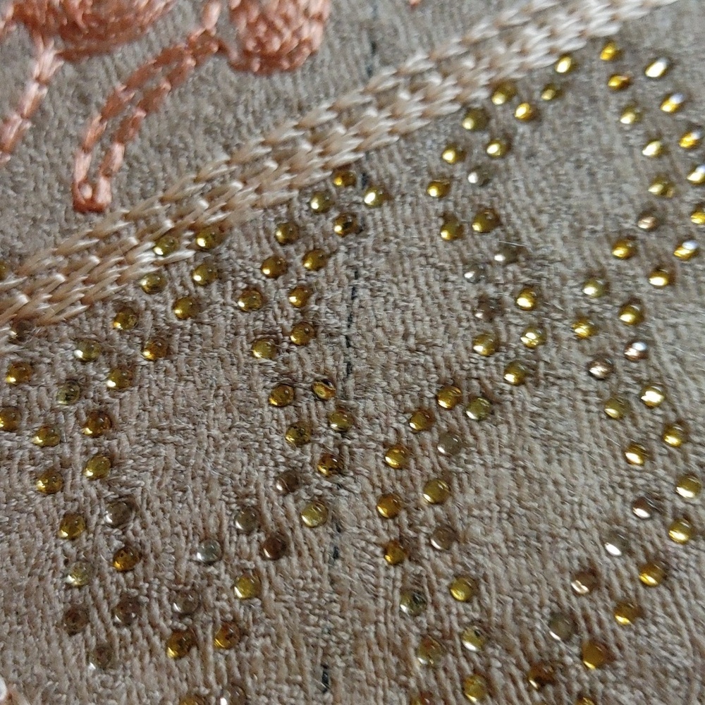 Roop Sari Palace Kashmiri Shawl Tan - Picture 9 of 16